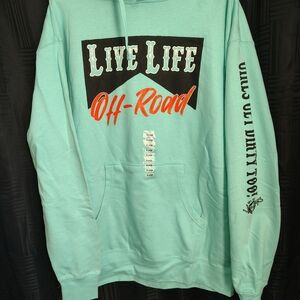 Live Life Off-Road Teal Hoodie